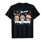 Merry Christmas Mexican Sugar Skull In Snow Xmas