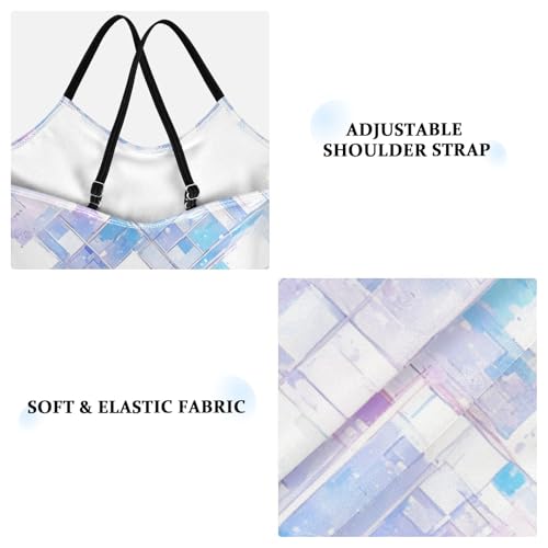 KLL Silver Glitter Pattern Shiny Sparkles Girls' 1-Piece Swimsuits Beach Swimming Suits Adjustable Strap UPF 50+3