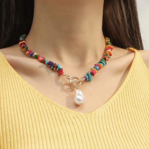 Stylish Multicolor Plated Beads Studded Necklace for Women