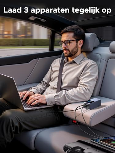 UGREEN Nexode Power Bank 20000mAh 130W met 3 poorten, externe accu met digitaal display, USB C PD 3.0, compatibel met iPhone 16/15/14 Pro Max, Galaxy S24 Ultra, Macbook Pro, Dell, meer - Afbeelding 7