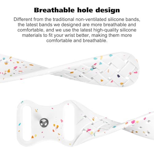 Image of Distore Silicone Braided Weave Bands Compatible with Apple Watch 38mm 40mm 41mm 42mm 44mm 46mm 45mm 49mm, Replacement Sport Breathable Strap for iWatch Series 10 /9 /8 /7 /6 /5 /4 /3 /2 /1 Ultra SE Women Men