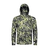HIDEN Reaper Camo Hoodie, Lightweight, Silent, Built in Hunting Face Mask for Turkey Hunting, Backwoods Exile, 3XL