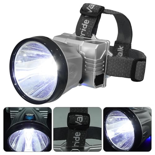 Linterna frontal recargable LED de tono frío con carcasa ABS para senderismo 7
