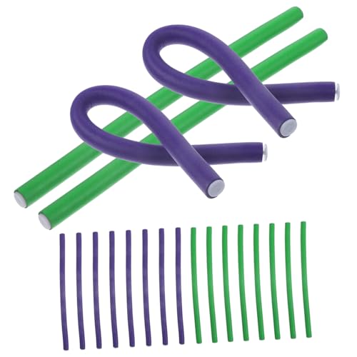 PartyKindom 2 Packs Rollers for Women Flexible Foam Curling Rods No Heat Curlers for Hair Effortless Styling Tools Random Colors Random Color