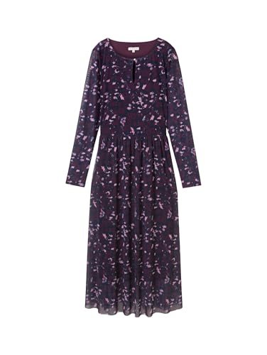 TOM TAILOR 1043038 Vestido, 35893-Berry Autumn Floral Design, 40 para Mujer