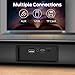 Monster S220 Bluetooth Soundbar for TV, Bluetooth 5.4 Sound Bar, 2.0CH with Dual Bass Diaphragm, All-in-one Home Theater Speakers, Compact, AUX/USB/TF Card Connection for TV/PC/Gaming/Projectors