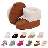 🎅🎅【Facilité de mise en place et d'enlèvement】: les bottines bébé garçon fille fille sont conçues avec des boutons à lacets, faciles à mettre et à enlever et très confortables.