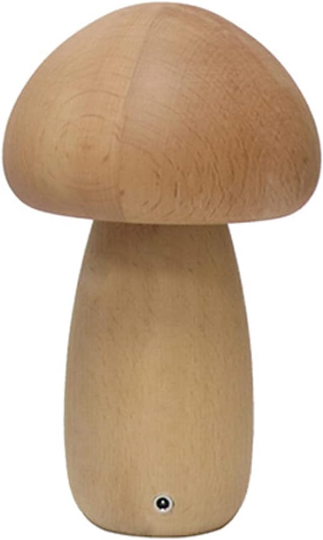USB Wood Lamp Mushroom Shape Night Light Multicolor Night Lamp Ambient Lighting Bedside Lights Table Lamps for Bedroom Living Room Dining Table Kitchen Camping