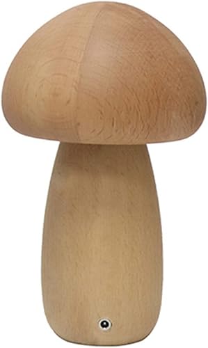 Miniatura 10 de Lámpara de madera USB con forma de hongo, luz nocturna multicolor, iluminación ambiental, luces de noche, lámparas de mesa para dormitorio, sala de