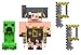 Minecraft Legends Action Figure 2-Pack, Creeper Vs Piglin Bruiser Set, Attack & React Collectible Toys, 3.25-Inch