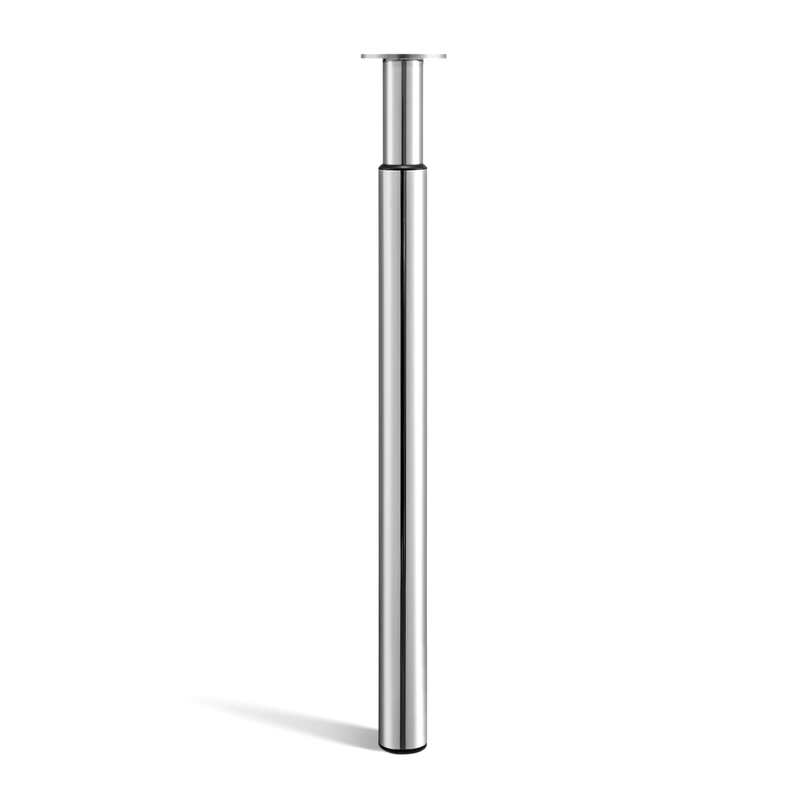 GREENSAPPIRE Table Leg Adjustable Height 710mm-1100mm Breakfast Bar Worktop Support Table Leg Brushed Steel for Furniture Dining Table Coffee Table Bar Table (Chrome, 1 PCS)