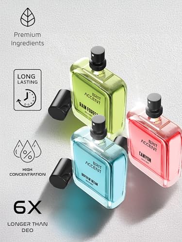 Image of Combo Pack of 3|Depth Of Ocean-RainForest-Canyon|Parfum|Long-Lasting|Premium| Eau de Toilette - 150 ml