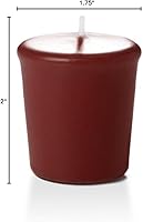 Vista 2 de Yummi - Velas votivas sin aroma de color burdeos de 15 horas - 9 por paquete