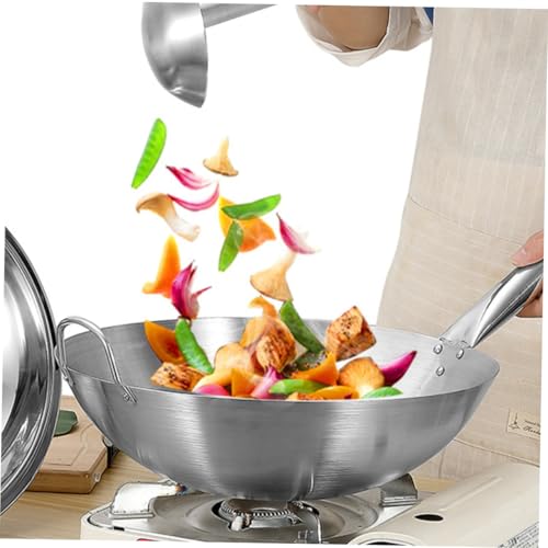Wok de Acero Inoxidable con Fondo Redondo Antiadherente miniatura 6