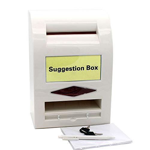 Suggestion Box,Donation Box,Mail Box,Comment Box, Locking And Pen For Wall Or Countertop,6 Replaceable Tags #TOP1