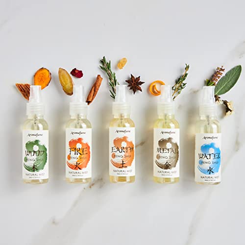 Feng Shui Elements Natural Mist Gift Set By Aromafume |5 X 50Ml| Create Better Feng Shui | Balance The Elements | Water, Wood, Fire, Earth & Metal | Stimulate Chi & Feel Harmonised | Non-Toxic & Vegan #TOP7
