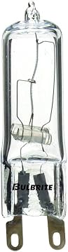 Bulbrite Q40G9CL 120-Volt Halogen JC Type Line Voltage G9 Flat Pin Bulb, 40-Watt - Halogen T4