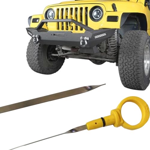 Covnikyer Engine Oil Level Dipstick Indicator 4.0L Compatible with Jeep Cherokee Grand Cherokee TJ Wrangler 1996-2006 Replacement Front Oil Dip Stick Dipstick 917-366
