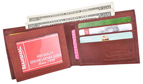 Aries Zodiac Sign Bifold Trifold Genuine Leather Men's Wallets (Burgundy Bifold)4