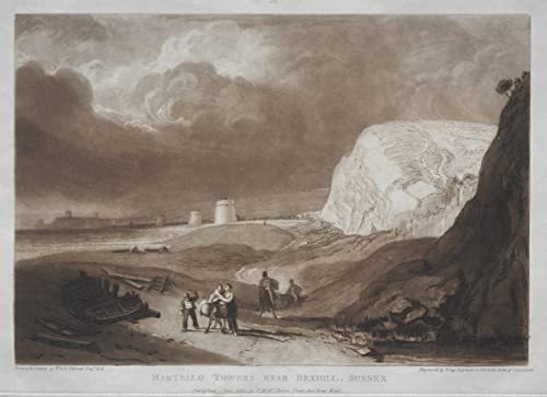 Toile Martello Towers Turner poster de paysage anglais pour créer un salon chaleureux