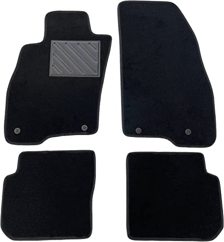 Tapis de sol pour Alfa Romeo Mito à partir de 2008 - sur mesure, antidérapant, talonnette en caoutchouc renforcé, boutons de fixation