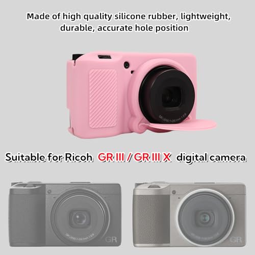 Funda de silicona suave para Ricoh GR III/GR III X rosa miniatura 2