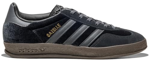 Adidas Originals Gazelle Indoor Womens Sneaker (Black Carbon Velvet, 7)