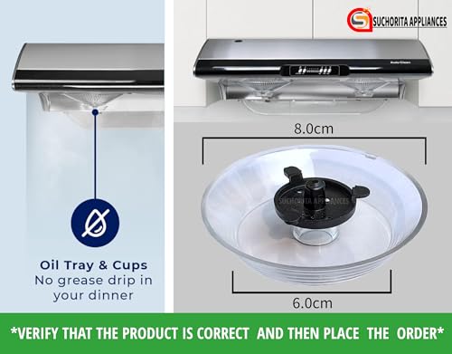 SUCHORITA APPLIANCES Chimney Oil Collector Cup or Container Tray for Kitchen Cooking Spare Parts Accessories Pack of 2 - Image 3