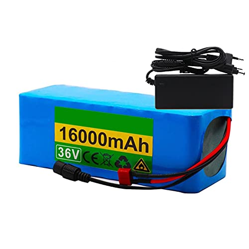FREEDOH 36V 16000mAh 10S4P E-Bike Akku 600W Hochleistungs-elektrofahrrad Lithium-ionen Akku Für Elektrofahrräder Roller Mit BMS Schutzplatine + 42V Ladegerät,T Plug Cover