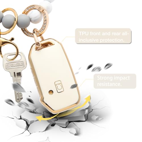Image of For Kia Key Fob Cover Accessories,Matte TPU Material, With a Cute Leather Keychain,For Telluride,Carnival,K5 gt line，K5，Forte，K4，Sorento, Sportage And Other Models.
