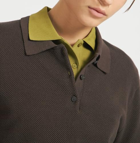 Women's Pullover Knitted Sweater Long Sleeve Polo Shirts Solid Color V-Neck Tops3