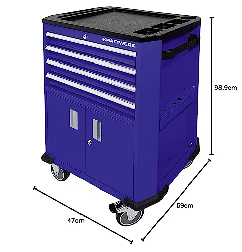 Kraftwerk 2906BU Werkstattwagen Blau leer, 69x47x98.9 – Bild 4