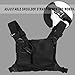 BOROCO Two Way Radio Chest Pocket Pack Adjustable Shoulder Strap Backpack Radio Accessory Pouch Holder Carry Case for Construction Sites Ski Mountain Rescue Black Nylon