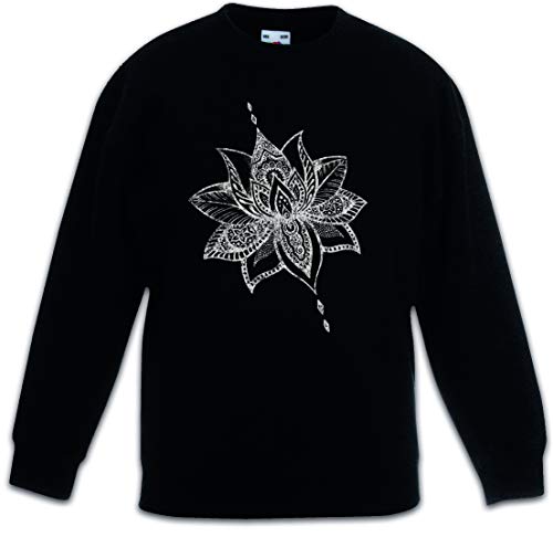 Pullover enfant noir confortable motif tattoo fleur Urban Backwoods