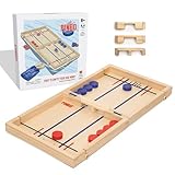 Pinbo The Classic Slingshot Game | Fast Action Foldable 2-Player Tabletop Wooden Game for Kids & Adults | Great for Travel & Game Night | Three Gates Included