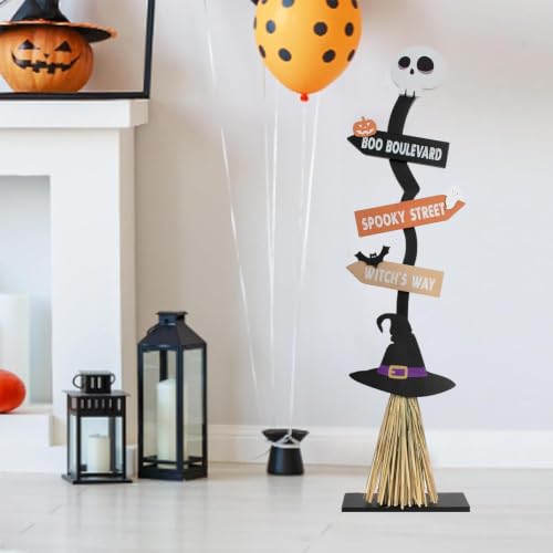 Balai d'Halloween en bois pour transformer votre porche facilement - 8
