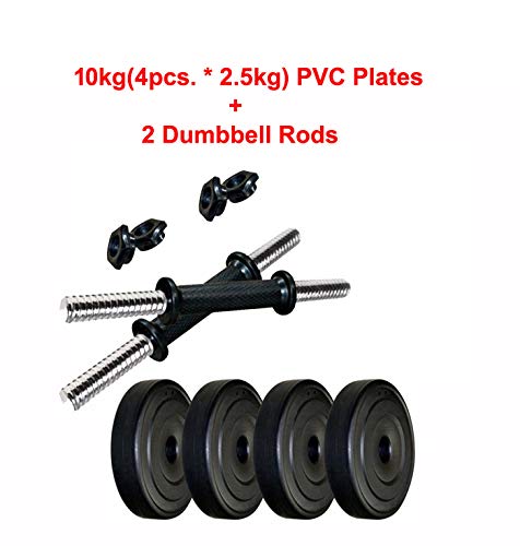 L'AVENIR FITNESS PVC Plates Adjustable Dumbbell Set for Home Gym Work-Out (10)
