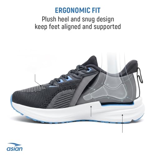Image of ASIAN Hypercushion-04 Men's Running Shoes | Gravity Sole Cushioning, Breathable Upper, Shock-Absorbing Midsole & Durable Non-Slip Outsole for Daily Runs & Gym