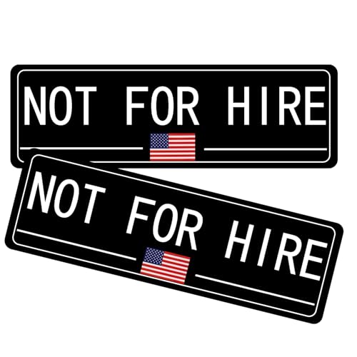 2Pcs Not for Hire Magnetic Decals - 617.7 Vehicle Magnets for Box Trucks Tractor Trailers Company & Personal Vehicles