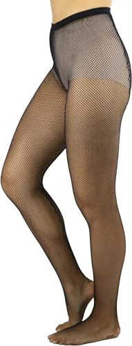Image of ToBeInStyle Women's Sexy Vibrant Fine Classic Fishnet Full Footed Pantyhose