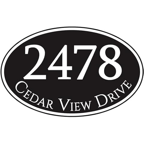 Superflash Oval Metal Address Plaque Cover