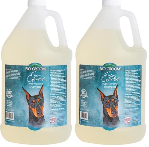 Image of Bio-Groom So-Gentle Hypoallergenic Dog Shampoo - Tearless, Cat & Dog Bathing Supplies, Puppy Shampoo for Gentle Skin, Cruelty-Free, Made in USA, Tear-Free Dog Products - 1 Gallon (Pack of 2)