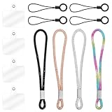 Shimmeroo 4PCS Diamond Phone Lanyard Wrist Multifuctional Phone Lanyard Wrist Strap for Phones Case Diamond Encrusted Phones Strap for Women Anti Theft Straps with Most Smartphones