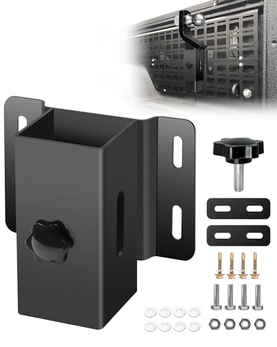 Hitch Holder Truck Bed 2.5-inch Trailer Hitch Storage Bracket Holds 200 Pounds Fit for Molle Panel