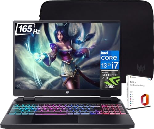 Image of acer Predator Helios Neo Gaming Laptop, 16 inch WQXGA 165Hz Display, Intel Core i7-13700HX(16-core), RTX 4050, 64GB DDR5 RAM, 2TB SSD, Backlit Keyboard, Windows 11 Pro & Microsoft Office Lifetime License