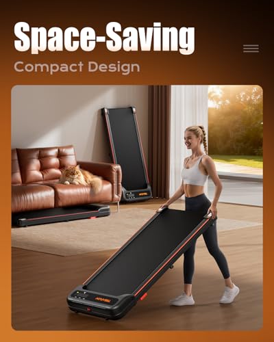 Image of TREAFLOW Walking Pad,Treadmill with Incline for Home Office, 2.5HP Portable Under Desk Treadmill with 265 Lbs Capacity,Remote Control, Led Display