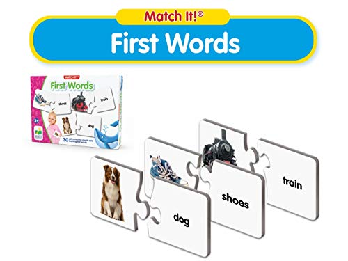 The Learning Journey: Match It! - First Words - 30 Piece Self-Correcting Words With Matching Images For Emerging Readers - Sight Words Puzzle For Kids Ages 3 And Up - Award Winning Toys #TOP4