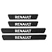 4Pcs Plaques Porte Fiber Carbone Automatiques, Pour Renault Megane Clio 2 3 4 Laguna Scenic 1 2 3 Captur Logan Duster TwingoPédale Anti-rayures Protection Garniture D'autocollant, Accessoires Voiture