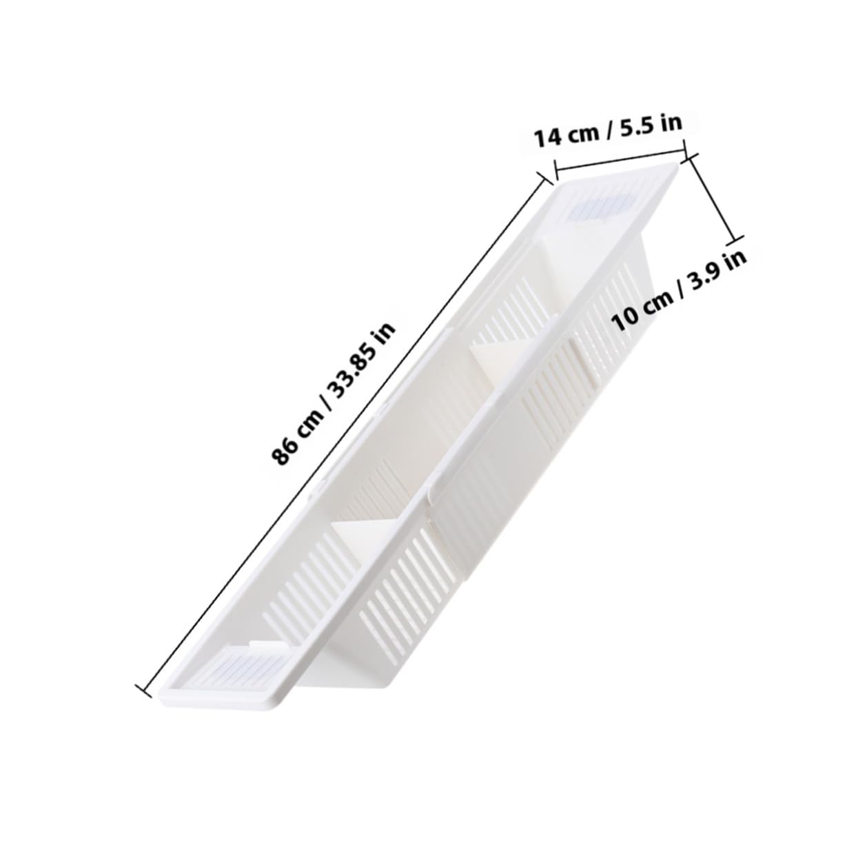 Vassoio Portaoggetti per Vasca da Bagno Retrattile 86cm Pp Bianco