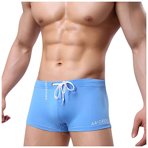 SoonerQuicker Badehose Herren Kurz Eng Badehose Herren Schnelltrocknend Badehose Herren Weiß Sexy Badehose Herren Ohne Taschen Badeshorts Herren Neon Schwimmhose Herren Kurz Cover